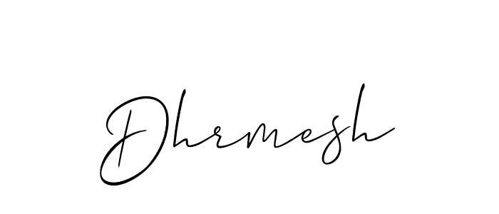 Make a beautiful signature design for name Dhrmesh. With this signature (Allison_Script) style, you can create a handwritten signature for free. Dhrmesh signature style 2 images and pictures png