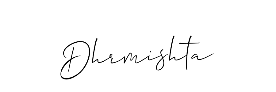 Use a signature maker to create a handwritten signature online. With this signature software, you can design (Allison_Script) your own signature for name Dhrmishta. Dhrmishta signature style 2 images and pictures png