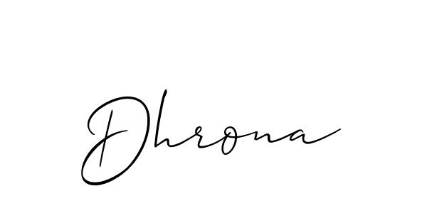 Dhrona stylish signature style. Best Handwritten Sign (Allison_Script) for my name. Handwritten Signature Collection Ideas for my name Dhrona. Dhrona signature style 2 images and pictures png