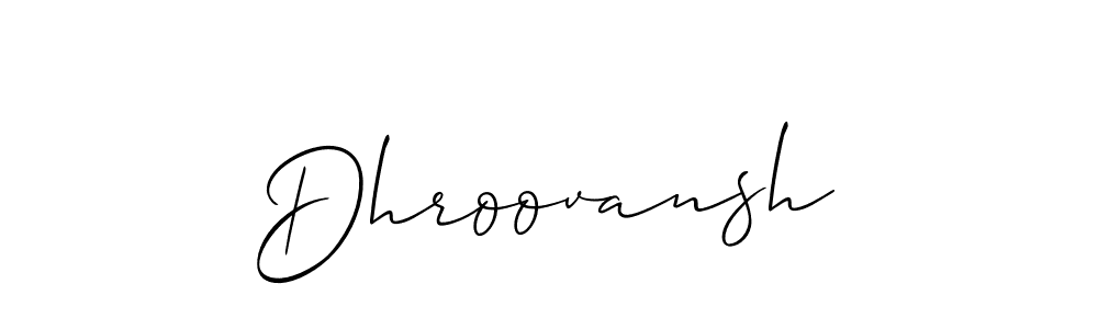 How to Draw Dhroovansh signature style? Allison_Script is a latest design signature styles for name Dhroovansh. Dhroovansh signature style 2 images and pictures png