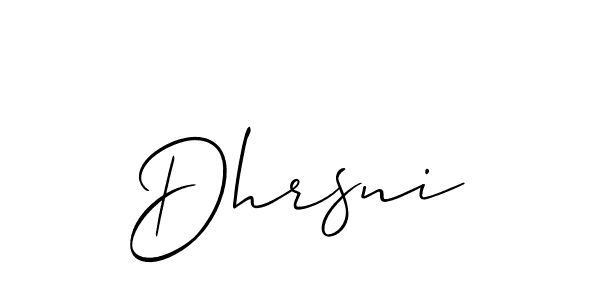 Create a beautiful signature design for name Dhrsni. With this signature (Allison_Script) fonts, you can make a handwritten signature for free. Dhrsni signature style 2 images and pictures png