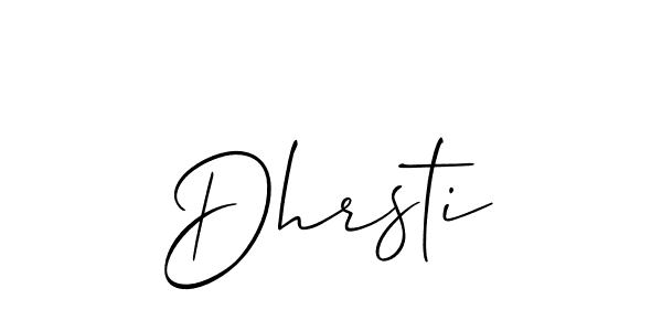 Allison_Script is a professional signature style that is perfect for those who want to add a touch of class to their signature. It is also a great choice for those who want to make their signature more unique. Get Dhrsti name to fancy signature for free. Dhrsti signature style 2 images and pictures png