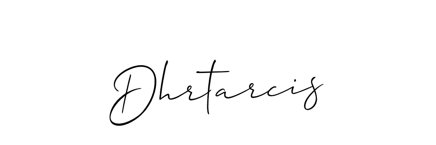 The best way (Allison_Script) to make a short signature is to pick only two or three words in your name. The name Dhrtarcis include a total of six letters. For converting this name. Dhrtarcis signature style 2 images and pictures png