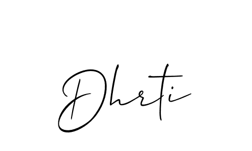 Best and Professional Signature Style for Dhrti. Allison_Script Best Signature Style Collection. Dhrti signature style 2 images and pictures png