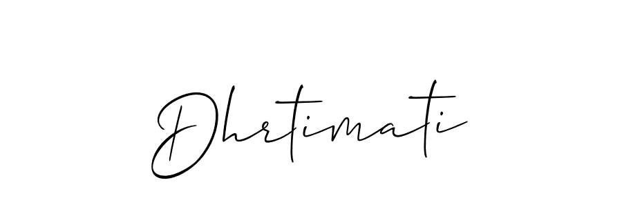 How to make Dhrtimati signature? Allison_Script is a professional autograph style. Create handwritten signature for Dhrtimati name. Dhrtimati signature style 2 images and pictures png