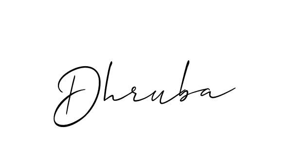 Design your own signature with our free online signature maker. With this signature software, you can create a handwritten (Allison_Script) signature for name Dhruba. Dhruba signature style 2 images and pictures png