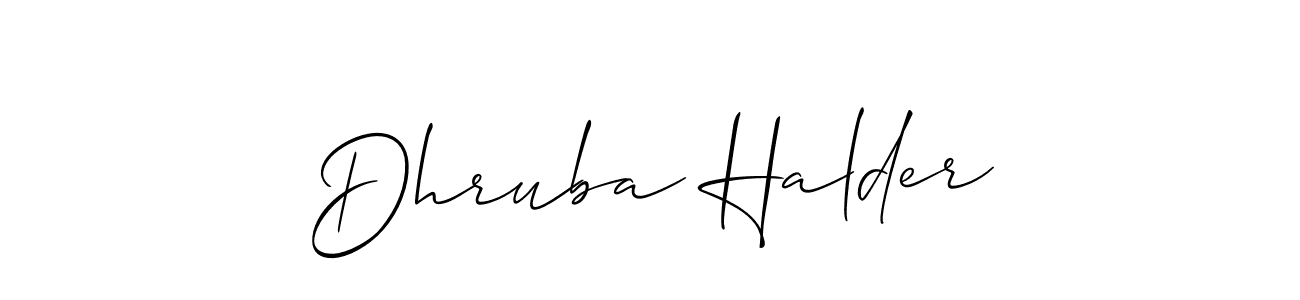 Also we have Dhruba Halder name is the best signature style. Create professional handwritten signature collection using Allison_Script autograph style. Dhruba Halder signature style 2 images and pictures png