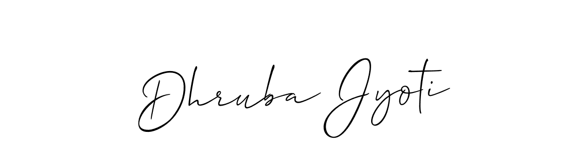 The best way (Allison_Script) to make a short signature is to pick only two or three words in your name. The name Dhruba Jyoti include a total of six letters. For converting this name. Dhruba Jyoti signature style 2 images and pictures png