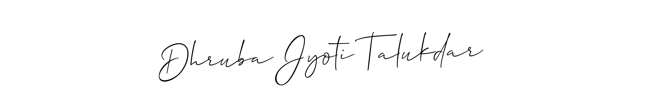 How to Draw Dhruba Jyoti Talukdar signature style? Allison_Script is a latest design signature styles for name Dhruba Jyoti Talukdar. Dhruba Jyoti Talukdar signature style 2 images and pictures png