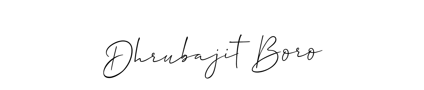 You should practise on your own different ways (Allison_Script) to write your name (Dhrubajit Boro) in signature. don't let someone else do it for you. Dhrubajit Boro signature style 2 images and pictures png