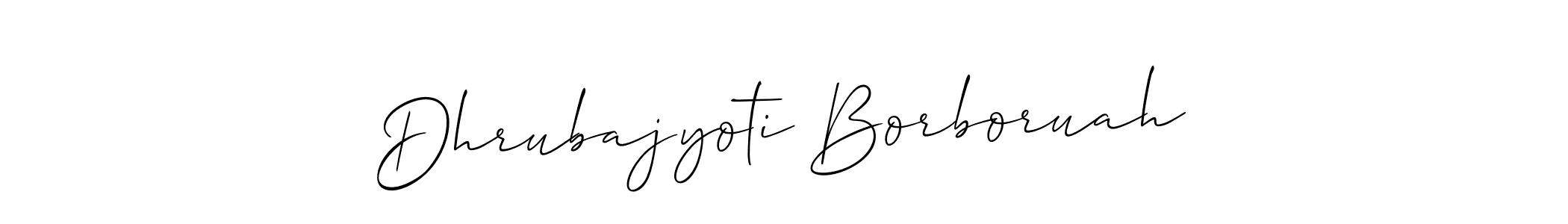 Use a signature maker to create a handwritten signature online. With this signature software, you can design (Allison_Script) your own signature for name Dhrubajyoti Borboruah. Dhrubajyoti Borboruah signature style 2 images and pictures png