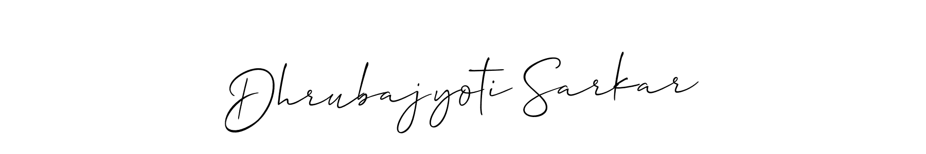 Use a signature maker to create a handwritten signature online. With this signature software, you can design (Allison_Script) your own signature for name Dhrubajyoti Sarkar. Dhrubajyoti Sarkar signature style 2 images and pictures png