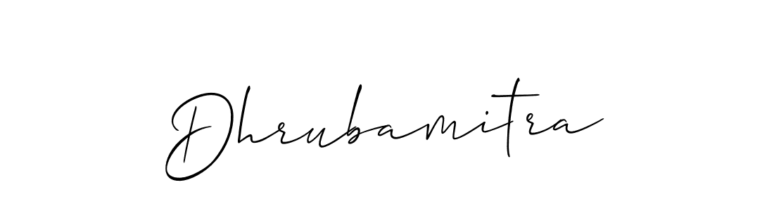 Use a signature maker to create a handwritten signature online. With this signature software, you can design (Allison_Script) your own signature for name Dhrubamitra. Dhrubamitra signature style 2 images and pictures png