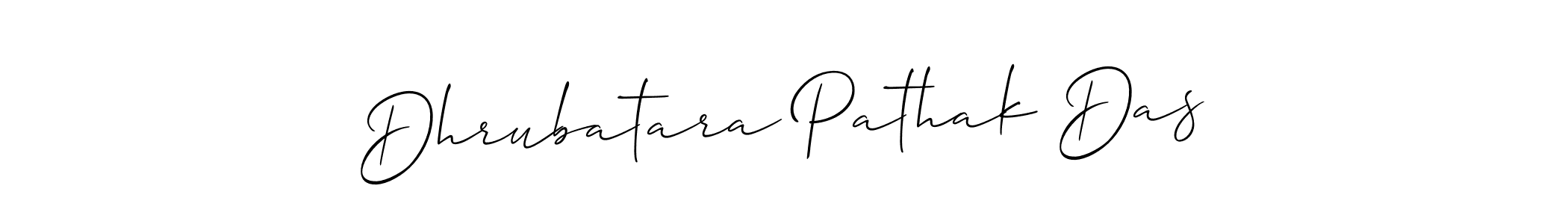 Also You can easily find your signature by using the search form. We will create Dhrubatara Pathak Das name handwritten signature images for you free of cost using Allison_Script sign style. Dhrubatara Pathak Das signature style 2 images and pictures png