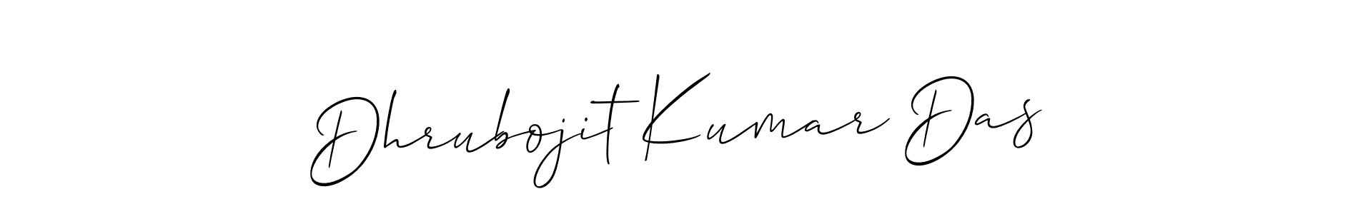 if you are searching for the best signature style for your name Dhrubojit Kumar Das. so please give up your signature search. here we have designed multiple signature styles  using Allison_Script. Dhrubojit Kumar Das signature style 2 images and pictures png