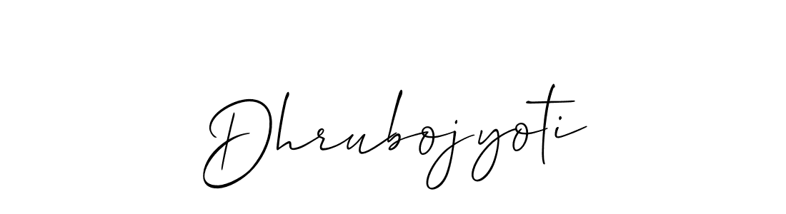 Design your own signature with our free online signature maker. With this signature software, you can create a handwritten (Allison_Script) signature for name Dhrubojyoti. Dhrubojyoti signature style 2 images and pictures png