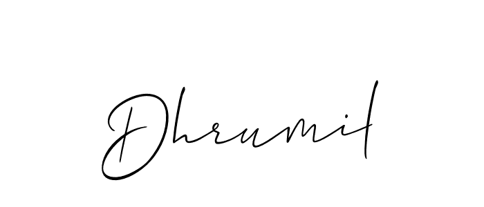 How to Draw Dhrumil signature style? Allison_Script is a latest design signature styles for name Dhrumil. Dhrumil signature style 2 images and pictures png