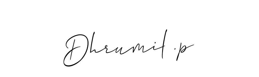 Make a short Dhrumil .p signature style. Manage your documents anywhere anytime using Allison_Script. Create and add eSignatures, submit forms, share and send files easily. Dhrumil .p signature style 2 images and pictures png