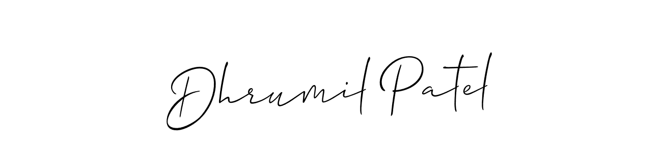 How to Draw Dhrumil Patel signature style? Allison_Script is a latest design signature styles for name Dhrumil Patel. Dhrumil Patel signature style 2 images and pictures png