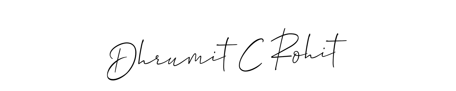 Make a beautiful signature design for name Dhrumit C Rohit. With this signature (Allison_Script) style, you can create a handwritten signature for free. Dhrumit C Rohit signature style 2 images and pictures png