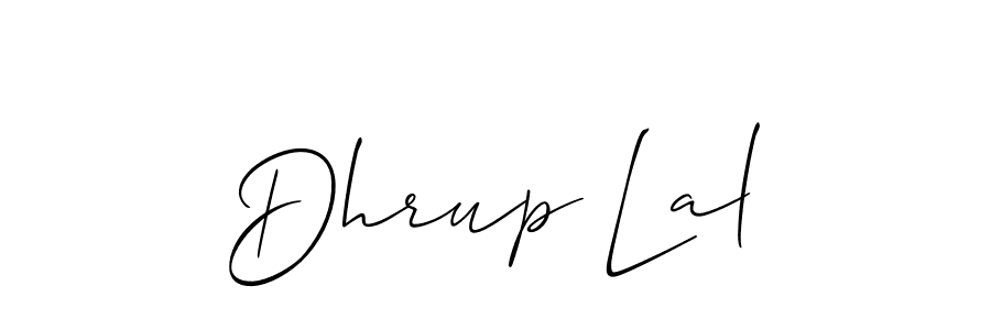 Similarly Allison_Script is the best handwritten signature design. Signature creator online .You can use it as an online autograph creator for name Dhrup Lal. Dhrup Lal signature style 2 images and pictures png