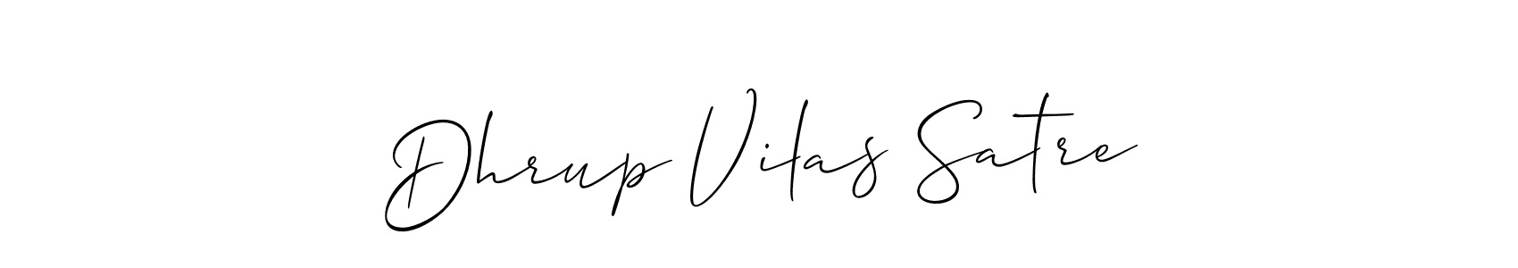 Design your own signature with our free online signature maker. With this signature software, you can create a handwritten (Allison_Script) signature for name Dhrup Vilas Satre. Dhrup Vilas Satre signature style 2 images and pictures png