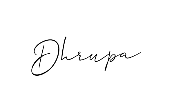 if you are searching for the best signature style for your name Dhrupa. so please give up your signature search. here we have designed multiple signature styles  using Allison_Script. Dhrupa signature style 2 images and pictures png