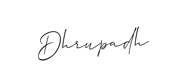 How to make Dhrupadh signature? Allison_Script is a professional autograph style. Create handwritten signature for Dhrupadh name. Dhrupadh signature style 2 images and pictures png