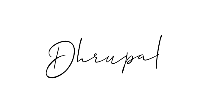 Allison_Script is a professional signature style that is perfect for those who want to add a touch of class to their signature. It is also a great choice for those who want to make their signature more unique. Get Dhrupal name to fancy signature for free. Dhrupal signature style 2 images and pictures png