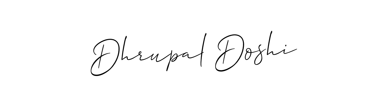 Use a signature maker to create a handwritten signature online. With this signature software, you can design (Allison_Script) your own signature for name Dhrupal Doshi. Dhrupal Doshi signature style 2 images and pictures png