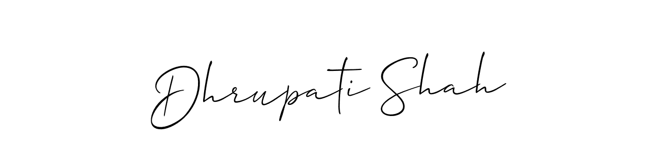 Design your own signature with our free online signature maker. With this signature software, you can create a handwritten (Allison_Script) signature for name Dhrupati Shah. Dhrupati Shah signature style 2 images and pictures png