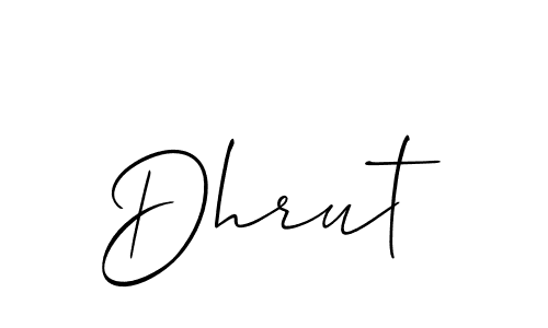 Best and Professional Signature Style for Dhrut. Allison_Script Best Signature Style Collection. Dhrut signature style 2 images and pictures png
