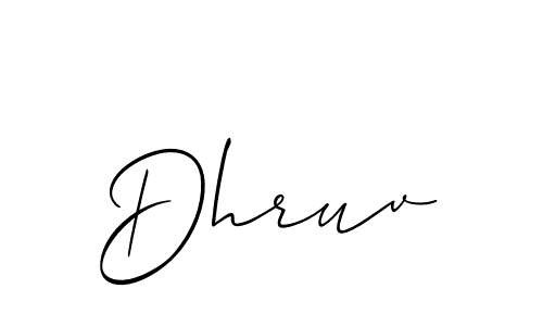 The best way (Allison_Script) to make a short signature is to pick only two or three words in your name. The name Dhruv include a total of six letters. For converting this name. Dhruv signature style 2 images and pictures png