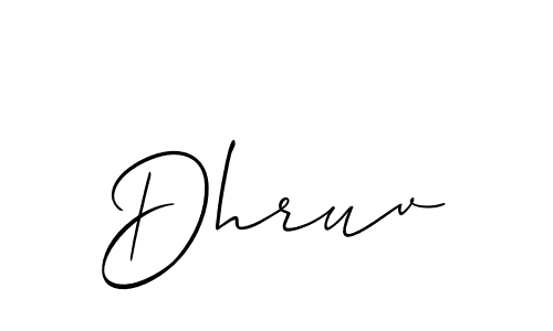 Best and Professional Signature Style for Dhruv. Allison_Script Best Signature Style Collection. Dhruv signature style 2 images and pictures png