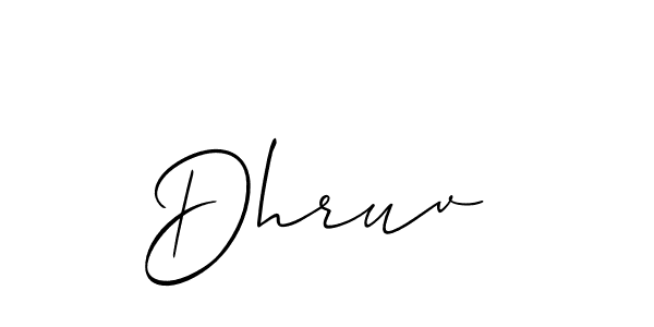 Design your own signature with our free online signature maker. With this signature software, you can create a handwritten (Allison_Script) signature for name Dhruv . Dhruv  signature style 2 images and pictures png