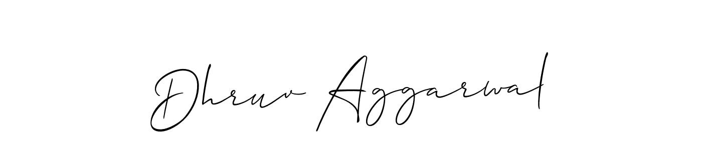 Make a beautiful signature design for name Dhruv Aggarwal. With this signature (Allison_Script) style, you can create a handwritten signature for free. Dhruv Aggarwal signature style 2 images and pictures png