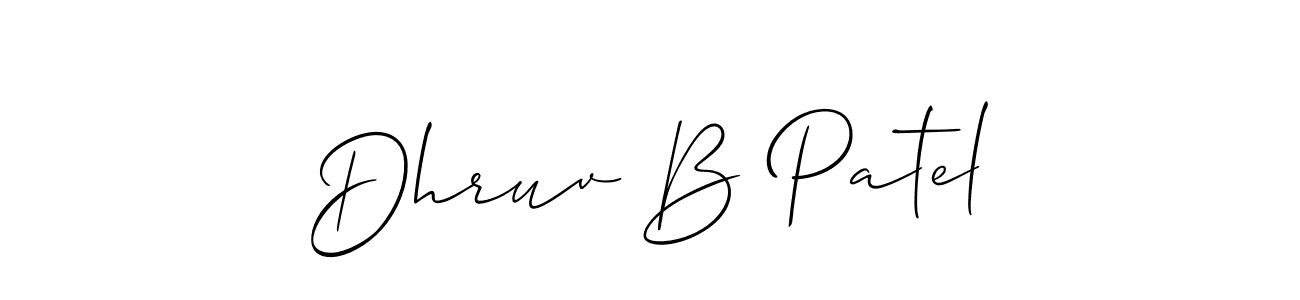 Make a beautiful signature design for name Dhruv B Patel. With this signature (Allison_Script) style, you can create a handwritten signature for free. Dhruv B Patel signature style 2 images and pictures png