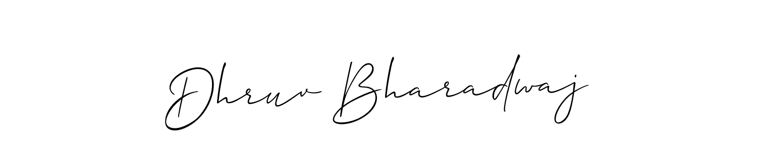 Dhruv Bharadwaj stylish signature style. Best Handwritten Sign (Allison_Script) for my name. Handwritten Signature Collection Ideas for my name Dhruv Bharadwaj. Dhruv Bharadwaj signature style 2 images and pictures png