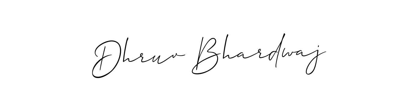 Make a beautiful signature design for name Dhruv Bhardwaj. With this signature (Allison_Script) style, you can create a handwritten signature for free. Dhruv Bhardwaj signature style 2 images and pictures png