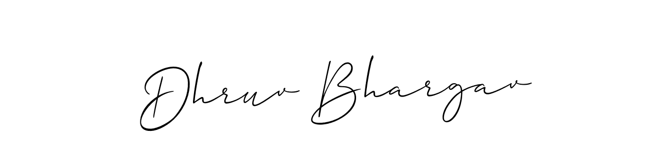if you are searching for the best signature style for your name Dhruv Bhargav. so please give up your signature search. here we have designed multiple signature styles  using Allison_Script. Dhruv Bhargav signature style 2 images and pictures png