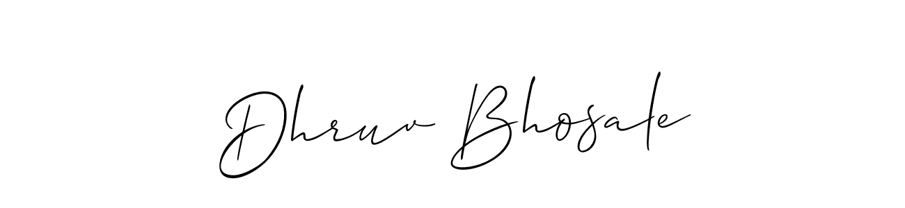 Also we have Dhruv Bhosale name is the best signature style. Create professional handwritten signature collection using Allison_Script autograph style. Dhruv Bhosale signature style 2 images and pictures png