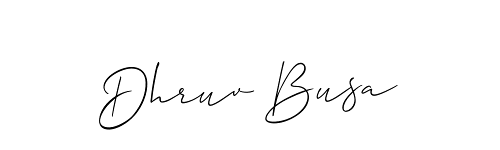 How to Draw Dhruv Busa signature style? Allison_Script is a latest design signature styles for name Dhruv Busa. Dhruv Busa signature style 2 images and pictures png