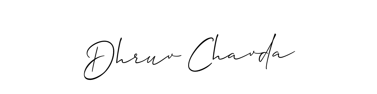 Also You can easily find your signature by using the search form. We will create Dhruv Chavda name handwritten signature images for you free of cost using Allison_Script sign style. Dhruv Chavda signature style 2 images and pictures png