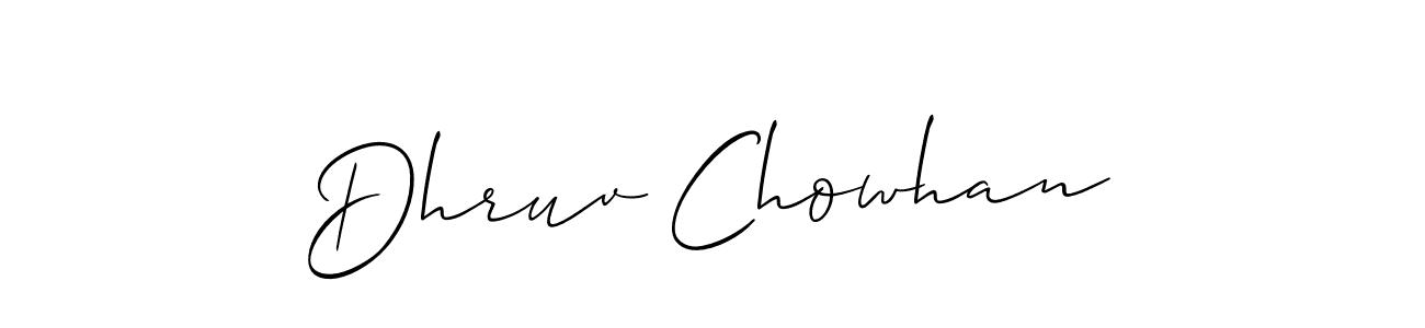 You should practise on your own different ways (Allison_Script) to write your name (Dhruv Chowhan) in signature. don't let someone else do it for you. Dhruv Chowhan signature style 2 images and pictures png