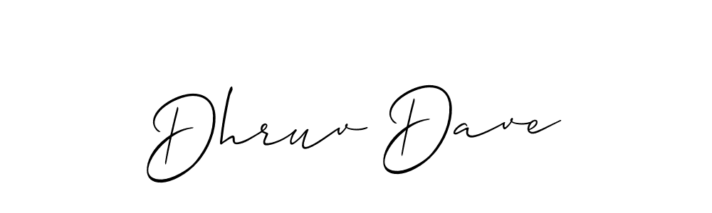 How to Draw Dhruv Dave signature style? Allison_Script is a latest design signature styles for name Dhruv Dave. Dhruv Dave signature style 2 images and pictures png