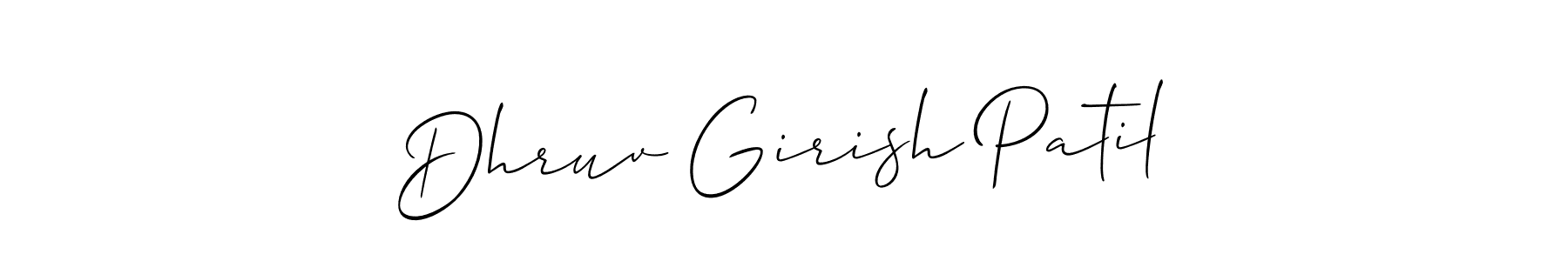 You should practise on your own different ways (Allison_Script) to write your name (Dhruv Girish Patil) in signature. don't let someone else do it for you. Dhruv Girish Patil signature style 2 images and pictures png