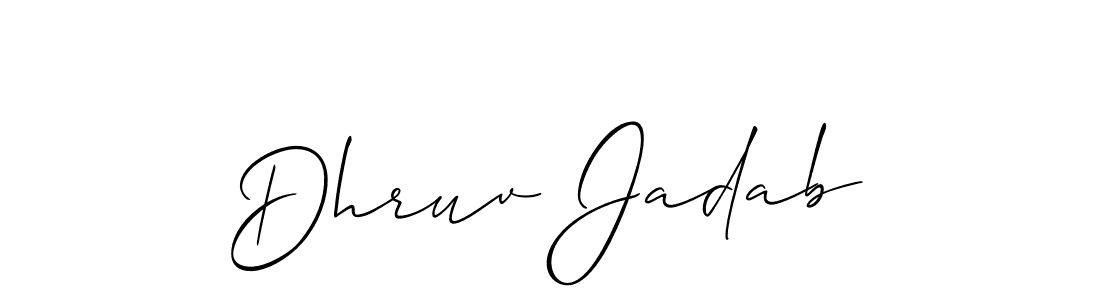 Check out images of Autograph of Dhruv Jadab name. Actor Dhruv Jadab Signature Style. Allison_Script is a professional sign style online. Dhruv Jadab signature style 2 images and pictures png