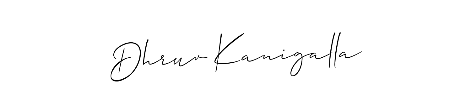 It looks lik you need a new signature style for name Dhruv Kanigalla. Design unique handwritten (Allison_Script) signature with our free signature maker in just a few clicks. Dhruv Kanigalla signature style 2 images and pictures png