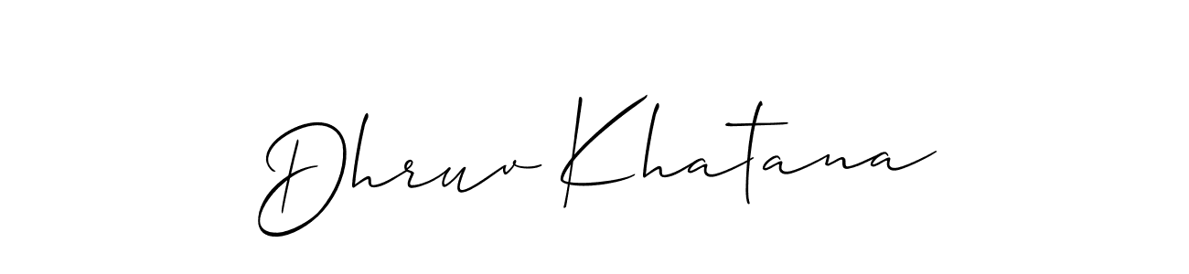 How to make Dhruv Khatana name signature. Use Allison_Script style for creating short signs online. This is the latest handwritten sign. Dhruv Khatana signature style 2 images and pictures png