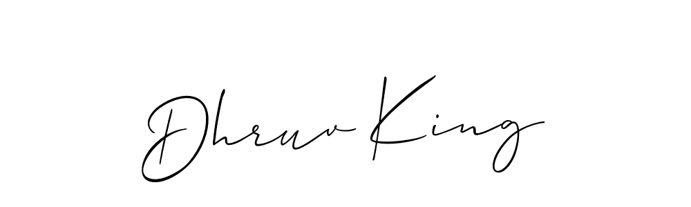 Create a beautiful signature design for name Dhruv King. With this signature (Allison_Script) fonts, you can make a handwritten signature for free. Dhruv King signature style 2 images and pictures png